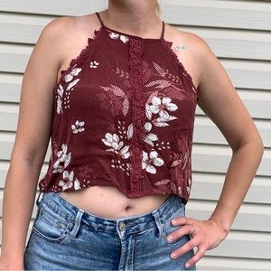 Maroon crop top